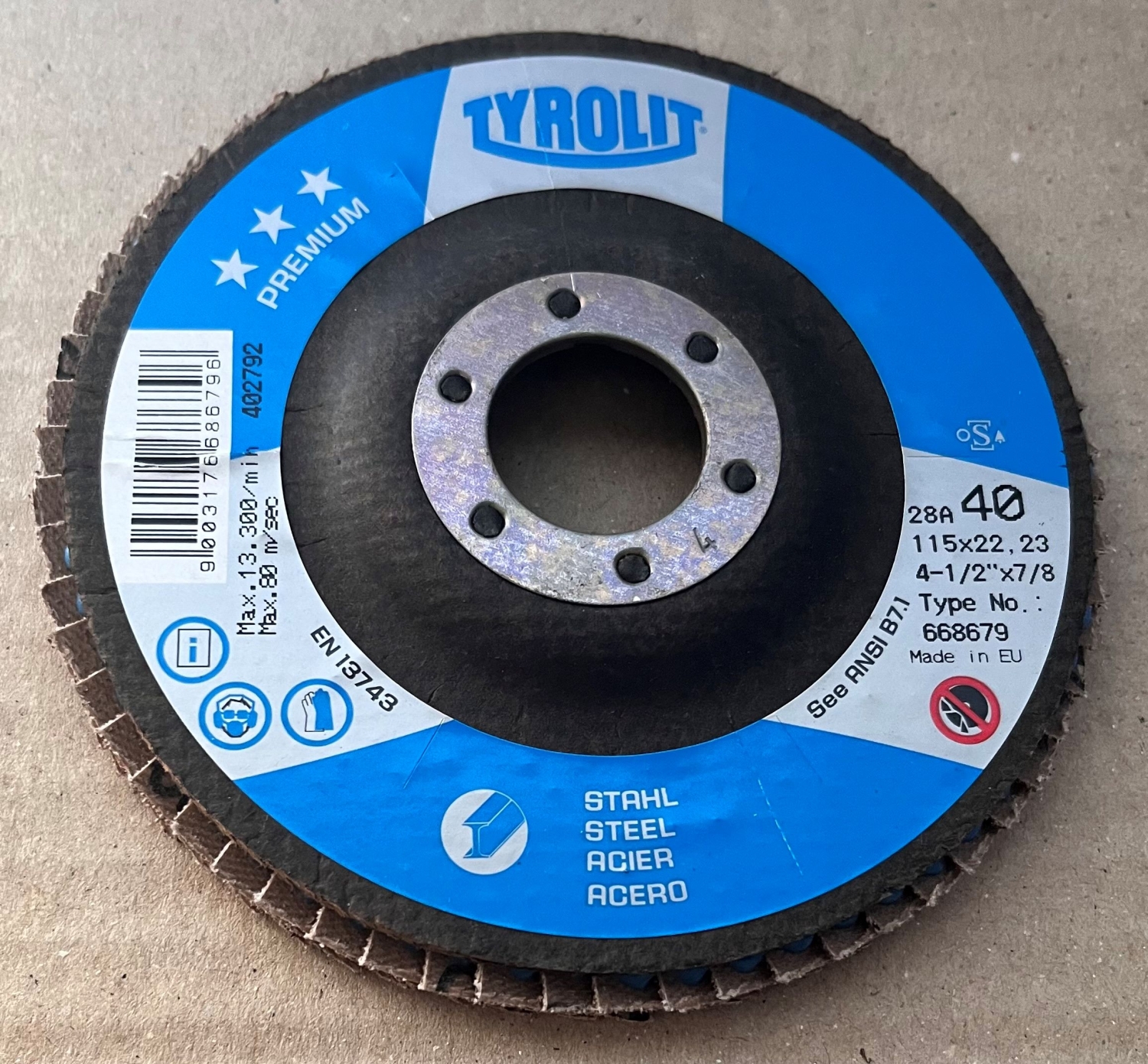 Tyrolit lamellás korong 115x22,23