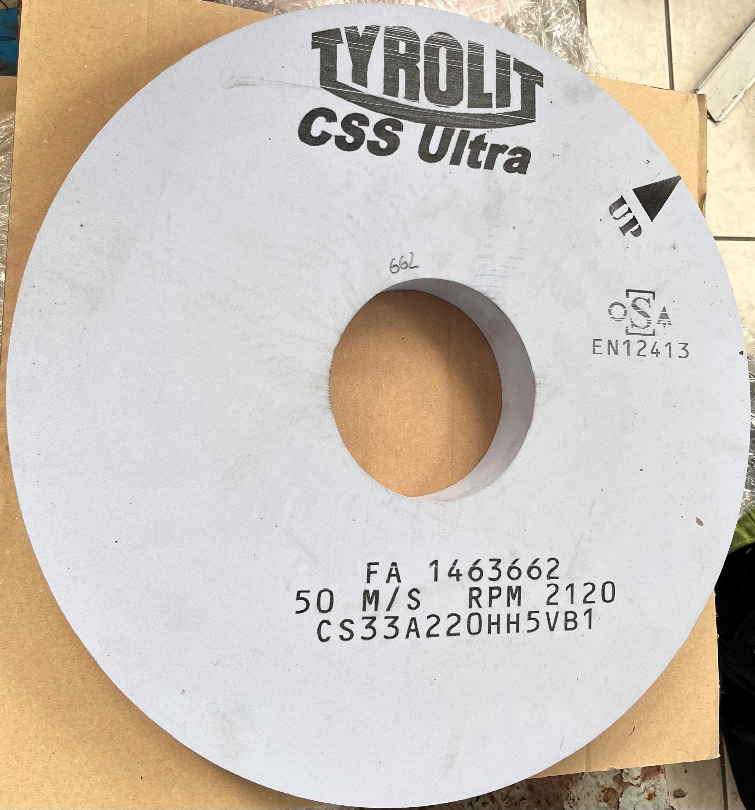 Tyrolit kerámia köszörű korong 500x40x127